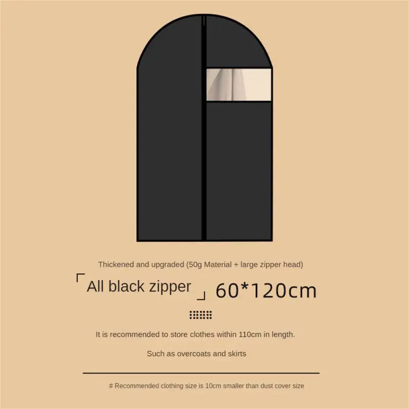 먼지 봉투 가정용 방수 투명 코트 먼지 커버 두꺼운 PEVA 정장 걸이 가방 의류 먼지 커버 가정용