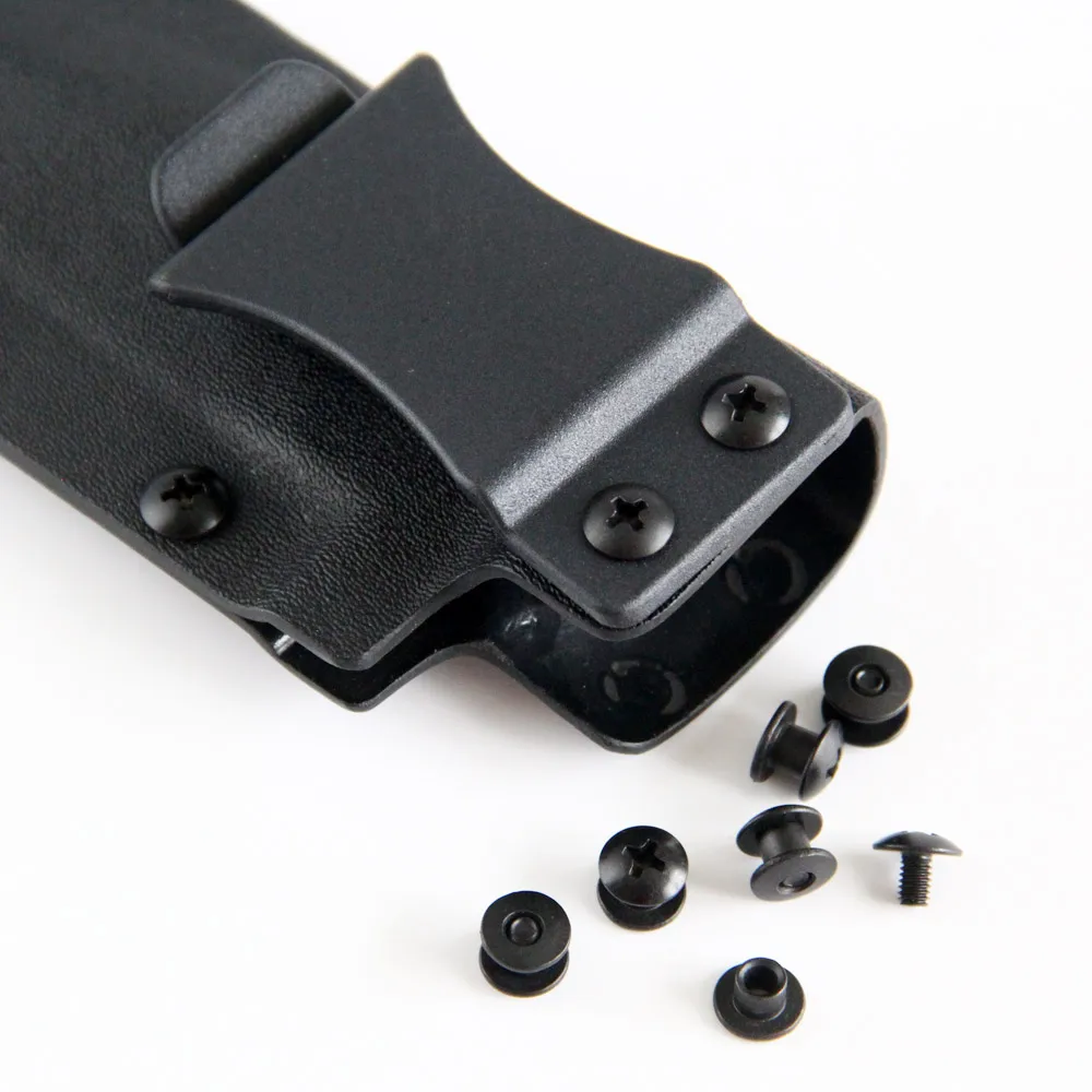 100PCS Short Post Black Steel Chicago Screw Set Cross Head For DIY Belt Loops Clips Kydex Sheaths Holsters Pouch 5