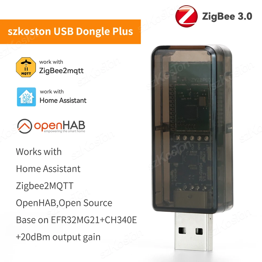 Zigbee 3.0 USB Dongle Plus EFR32MG21 Universal Open Source Hub thumbnail 3