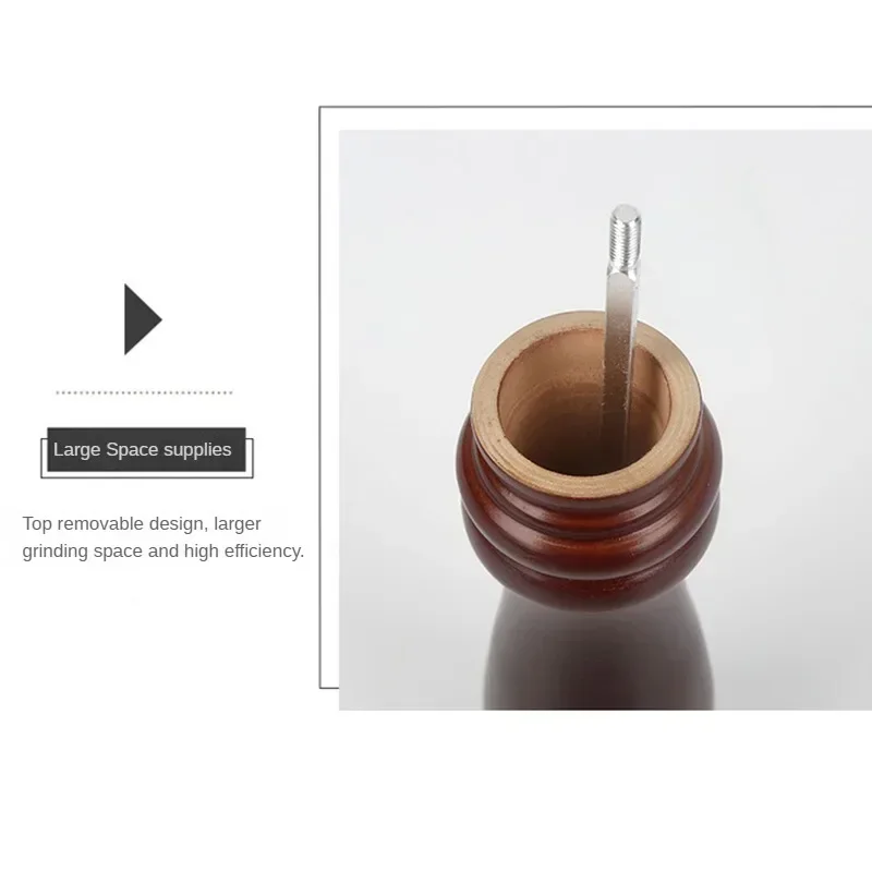 Salt and Pepper Grinder Solid Wood Spice Pepper Mill with Strong Adjustable coffee Grinder Cooking Tools Kitchen Utensils salt and pepper grinder,nut spice grinder,pepper grinder,coffee grinder,herb spice grinder
