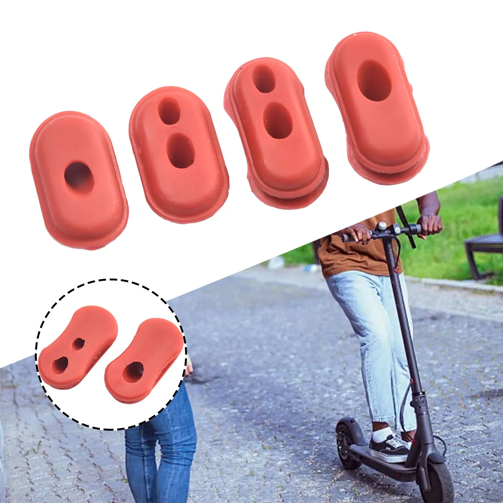 

4pcs Rubber Line Silicone Sleeve Charge Port Cover Wire Plug For Xiaomi M365/Pro Electric Scooter Accessories 30*15*10mm