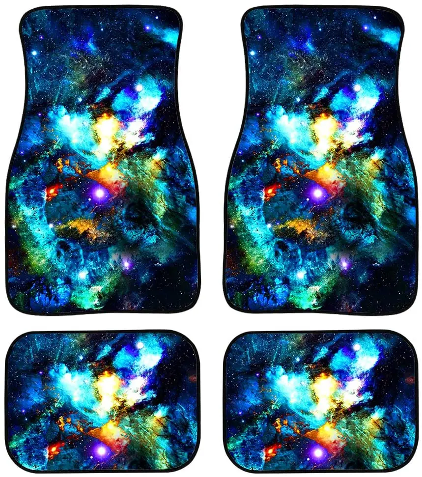 

chaqlin Galaxy Car Mats for Front and Back to Keep Car Floors Clean Automotive Accessories 4PACK