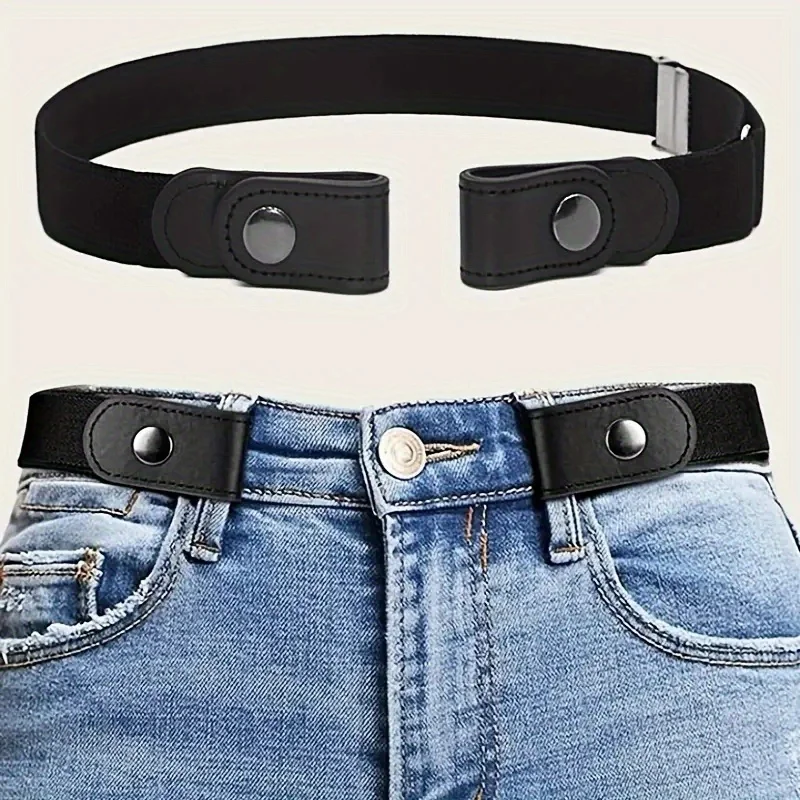 1pc Elastic Waist Belt For Women& Men, Buckle Free Adjustable Women Belt, No Buckle Elastic Stretch Belts For Jeans Pants Best Sellers In Accessories