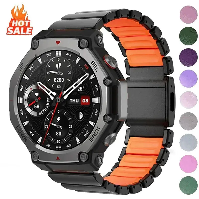Luxury Titanium Rubber Strap with Magnetic Buckle