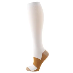 Unisex Compression Socks for Active & Travel Support (Copper ion white)
