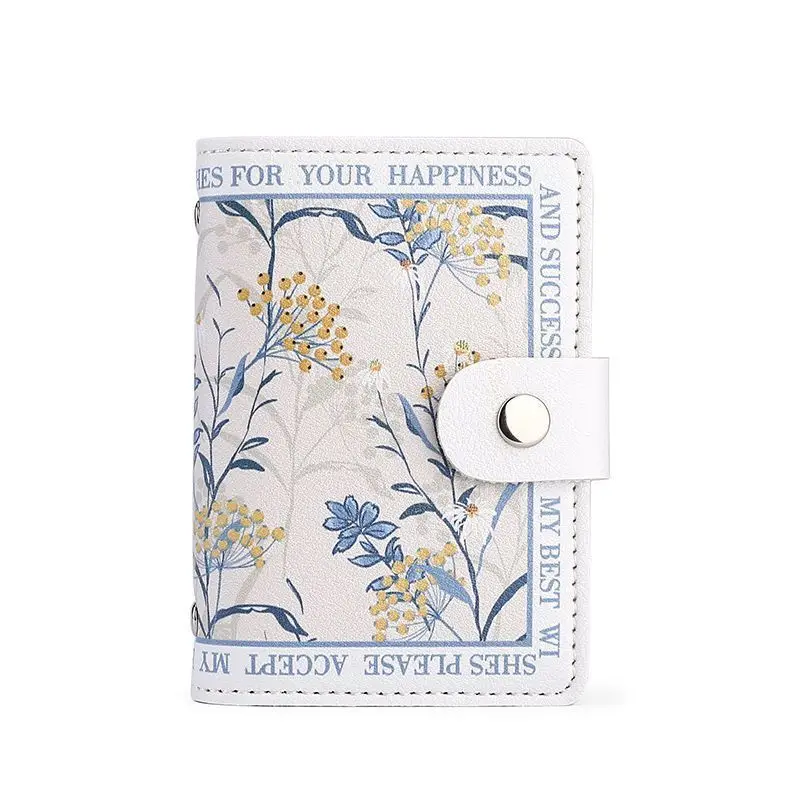 Elegant Floral Cardholder with Ample Slots