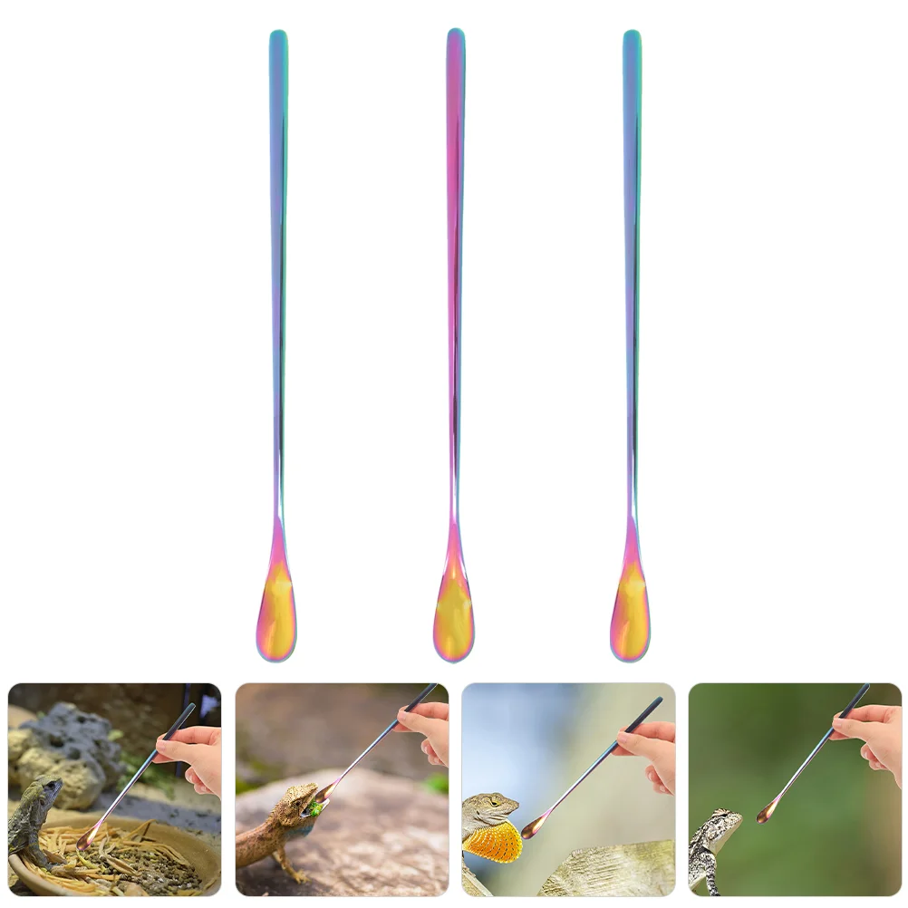 

Reptile Spoon For Lizard Food Pet Scoop Small Feeding Scoops Animals