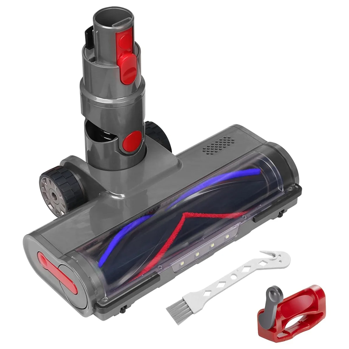 

Головка щетки для Dyson V7 V8 V10 V11 V15 с 4 светодиодный и триггерным замком, детали для очистки ковров, паркета и плитки, аксессуары