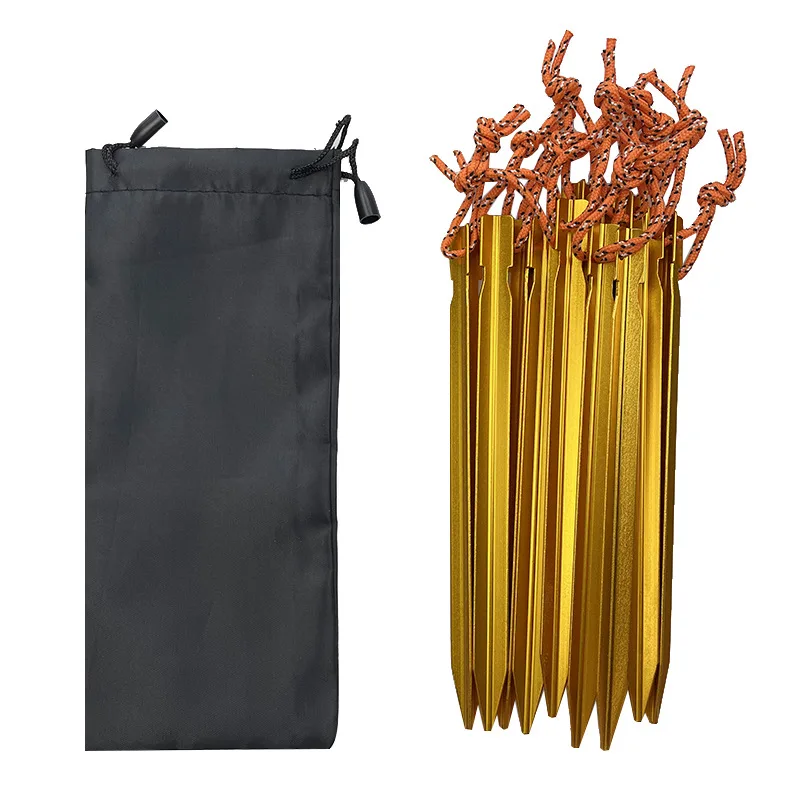 Tent pegs 10 Pcs/Lot 18cm Aluminum Round Tent Stake Alloy Outdoor nails Accessories