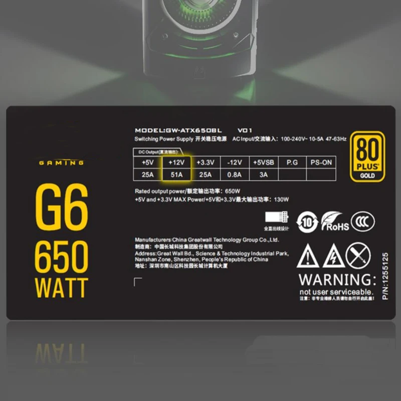G6 GW-ATX650BL 650W Original PSU For Great Wall Brand Full Module 80plus Gold Game Power Supply Rated 650W 4 G6 GW-ATX650BL 650W Original PSU For Great Wall Brand Full Module 80plus Gold Game Power Supply Rated 650W - Image 2