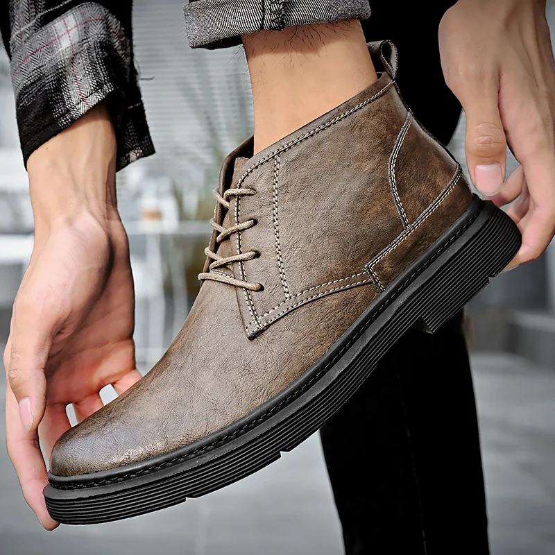 Lässige Martin-Stiefel, Schuhe für Herren, leichte Turnschuhe, Sport, Outdoor, Slip, bequem_voghion.com