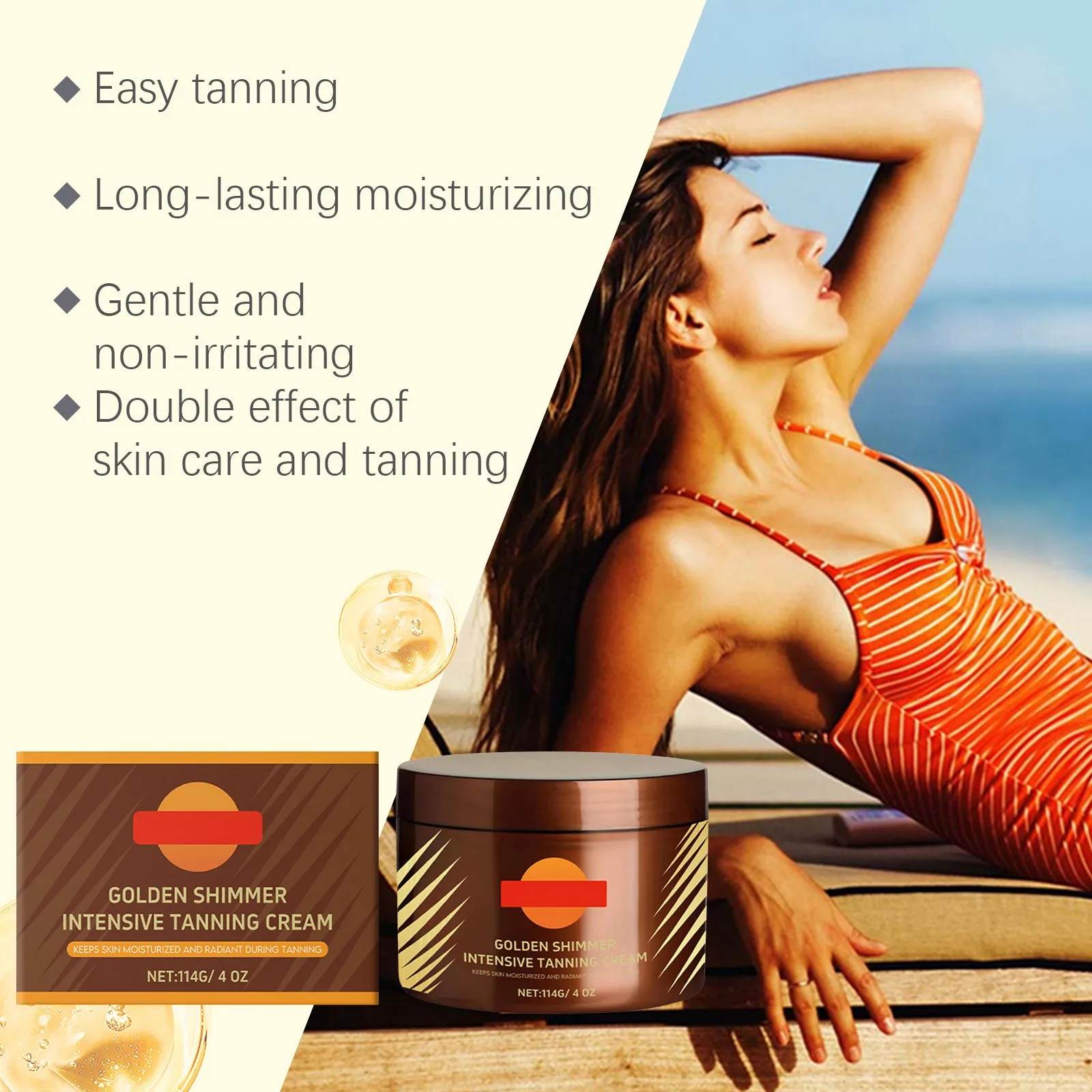 1/2/3PCS Intensive Tanning Gel Natural Dark Tanning Gel Accelerated Tanning, Cream Is Suitable For All Skin Types