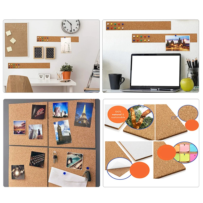 1/2/3mm 두께 접착식 코르크 롤 라이너 단열재 서랍 라이닝 게시판 코스터 문..