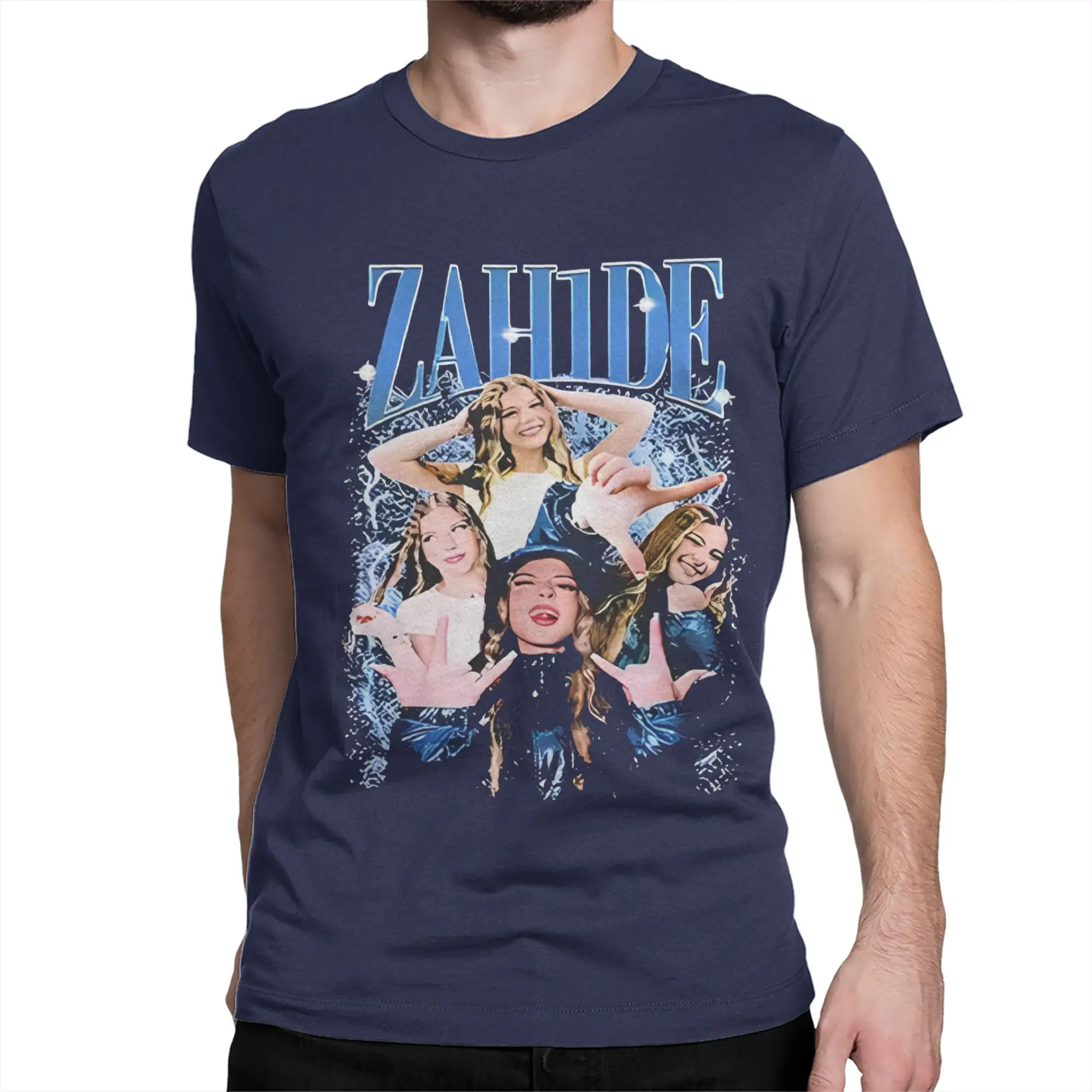 Men T-Shirt Zahide Novelty Pure Cotton Tee Shirt Short