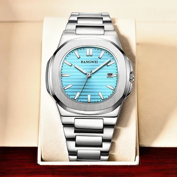 Midnight Square Steel Chronograph Watch