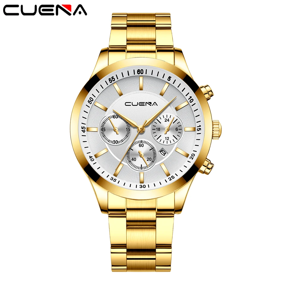 

CUENA New Brand Men Automatic Watch Top Brand Luxury Watches Fashion Stainless Steel Sports Watches Mens Clock Relogio Masculino