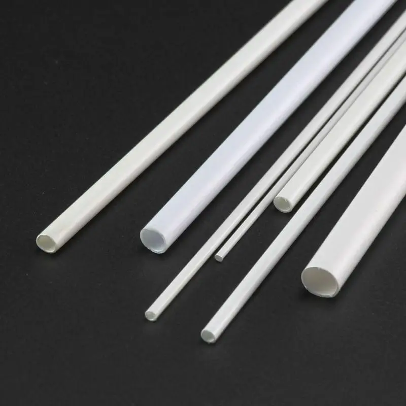 5 PCS abs round Tube Plastic Hollow Tube diameter 2/2.5/3/4/5/6/8/10 mm DIY Handmade Sand Table Material model Building plastic rod plastic rod stick plastic tube