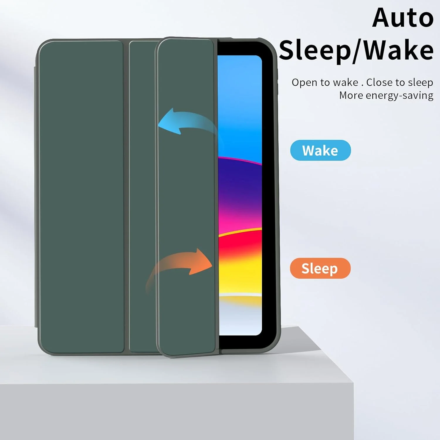 Versatile Trifold Stand Smart Cover with Soft TPU Back