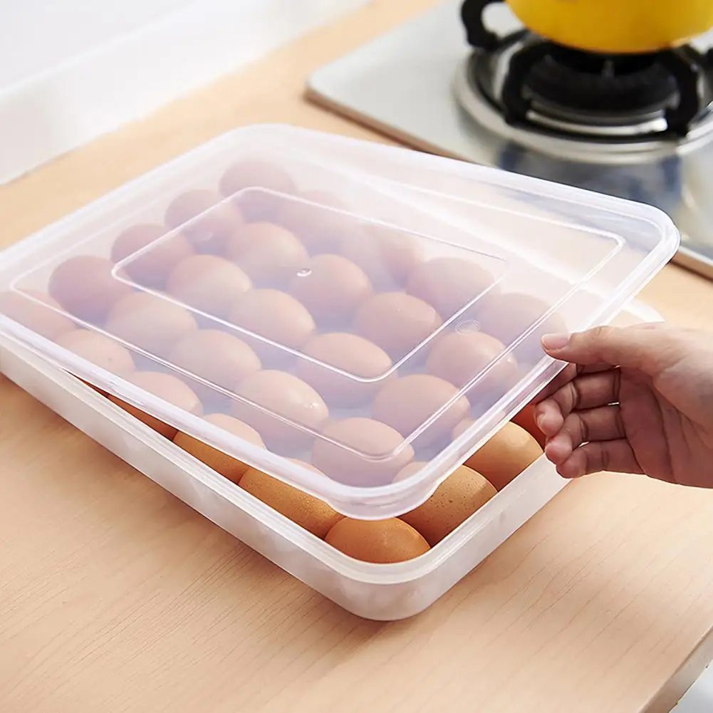 

Kitchen Accessories 30 Grids Plastic Egg Storage Containers Box Refrigerator OrganizerDrawer Egg Fresh-keeping Case Holder Tray