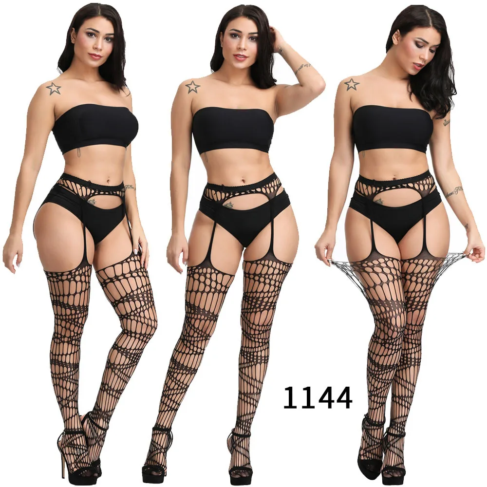 Hot Sexy Erotic Lingerie See Through Open Crotch Pantyhose Tights Women Fishnet Mesh Crotchless Suspenders Stockings Sex Costume sexy lingerie,women tights