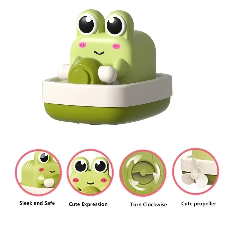 Frog Bath Toy with Clockwork for Kids, Wind-Up Swimming Pool Bathtub Baby Bath Toy, Birthday Gift for Toddlers Kids Infants 4