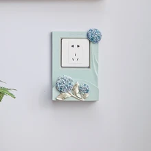 European Lamp Switch Stick Wall Stick Can Be Free Rack Wall Decoration Socket Protection Cover Creative Living Room Decoration