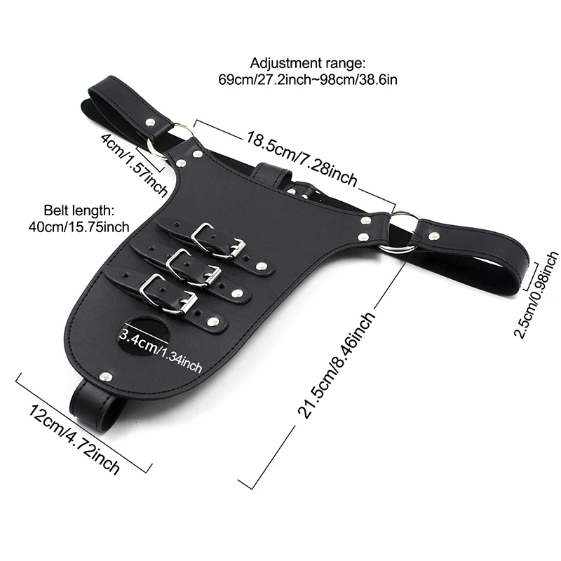 Leder Strapon Gurtzeug Und Keuschheitsgürtel Für Bondage_voghion.com