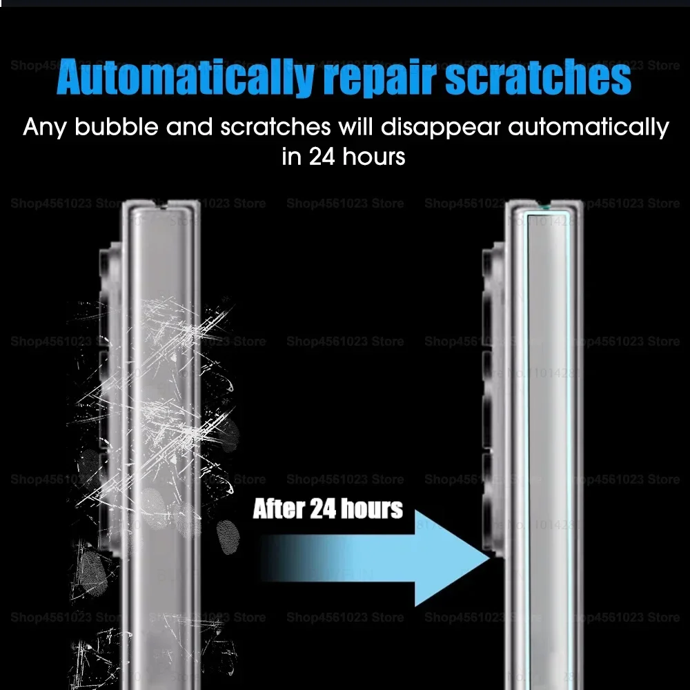 3-Piece Hinge Protective Film Cover for Foldable Smartphones - Middle Border Protector Sticker with HD Hydrogel Films