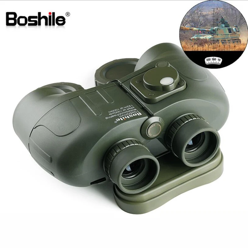 Military Binoculars 10X50 with Rangefinder Reticle Compass Powerful Waterproof Tactical