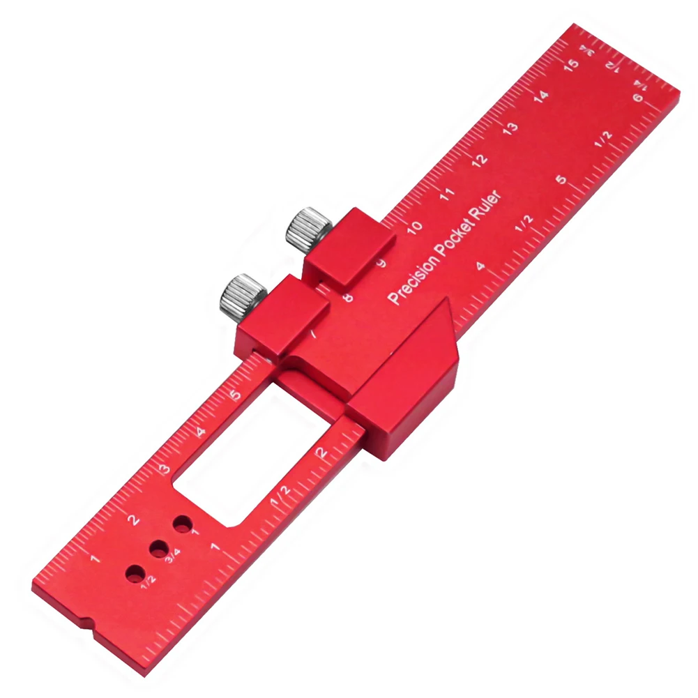 

Woodworking Scriber Scoring Ruler Multi functional Woodworking Tools Ruler Scriber with Metric Imperial Scales