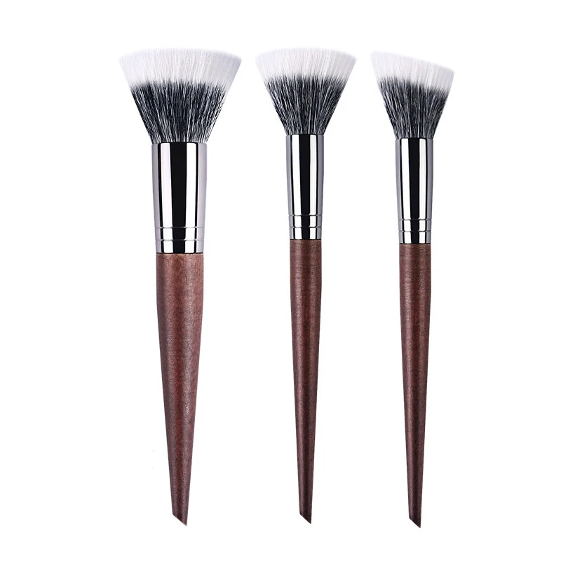 Professional Makeup Brushes Powder contour Setting Multi-Functional Make up Brush Stippling Blush soft Natural wood goat hair