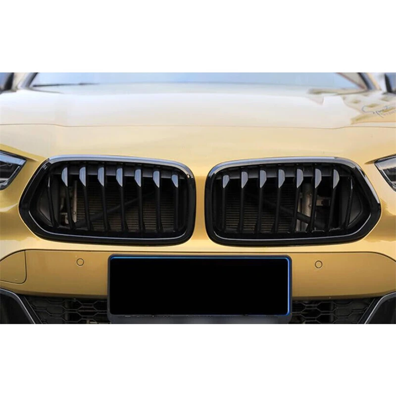 2 шт. передний бампер решетка рамы крышки отделки для BMW F39 X2 2018 2019 2020 2021 51712455246 51712455247