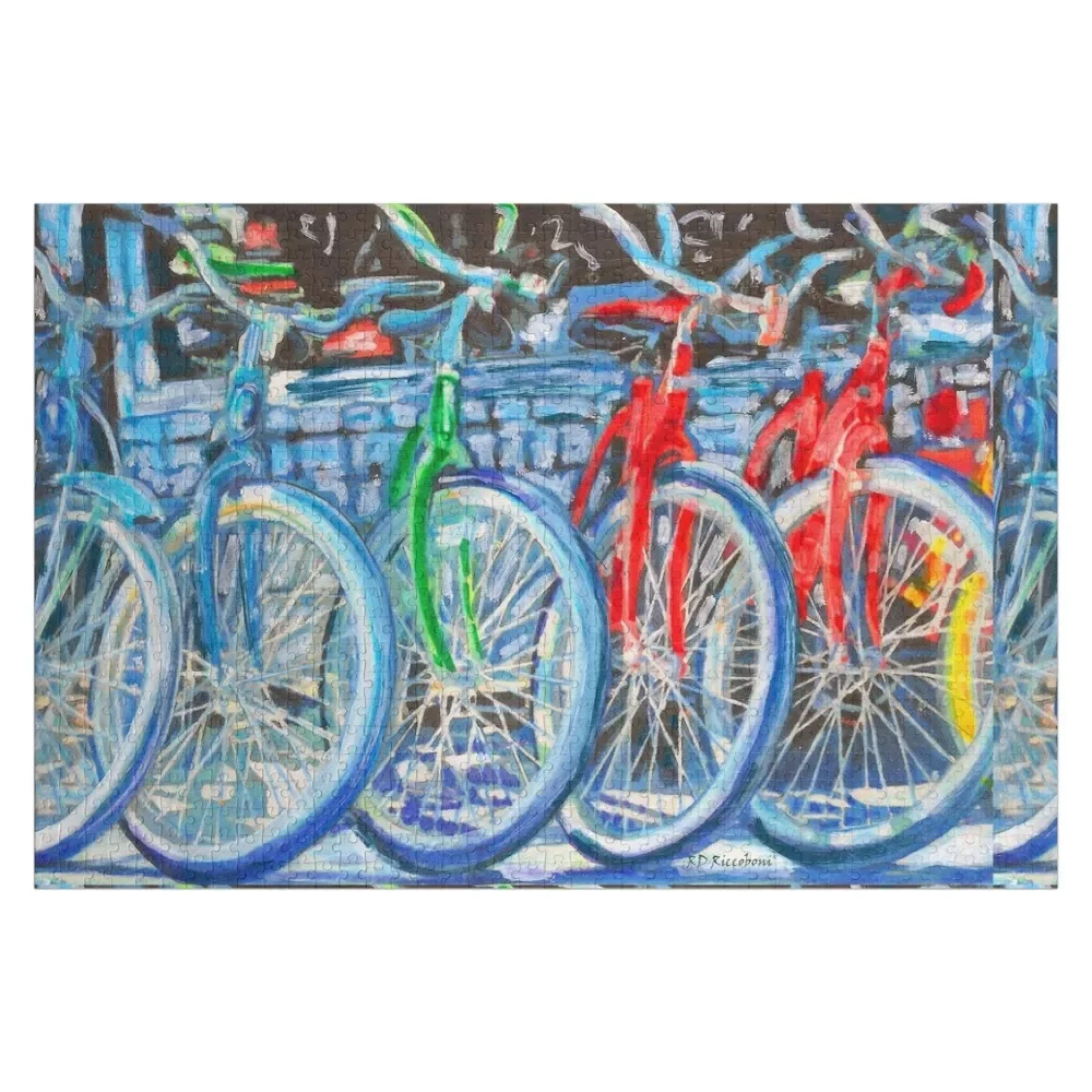 

The Bicycle Shop - Bikes in A Row - Painting Jigsaw Puzzle Custom Gifts Custom Wooden Gift Wooden Boxes Puzzle