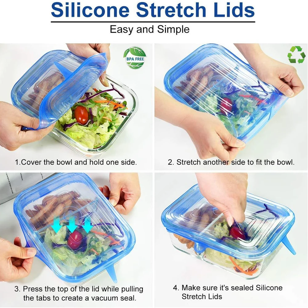 Silicone Food Cover 6/12/36PCS silicone food cover