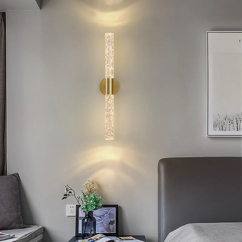 Lampada da Parete lineare Moderna Minimalista a LED, Applique cablata a Strisce LED, Applique da Parete in Acrilico Satinato per Esterni/Interni (Bianco 120 cm Luce Bianca