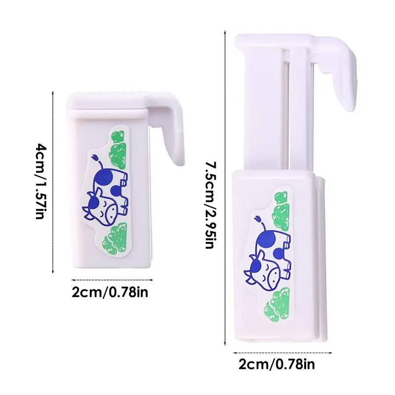 Milk Sealing Clip Japanese Milk Carton Closure Clip Retractable Drink Box Snack Bag Fresh-keeping