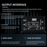 Passive audio DI Box 1-2 channels, mono sound system DI box direct connection box low noise, subwoofer, speaker, guitar, bass - Image 4
