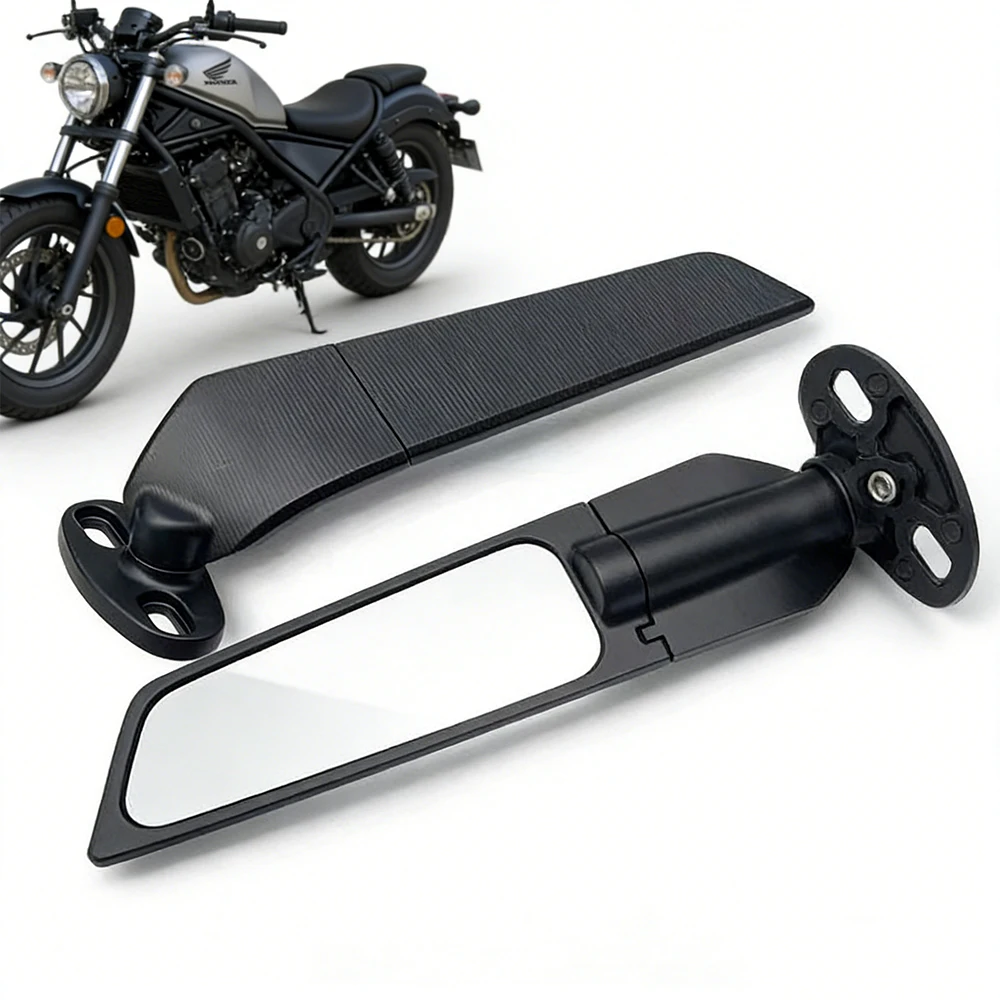 야마하 YZF R1 R6 R3 스즈키 GSXR 가와사키 닌자 혼다 CBR BMW S1000RR용 범용 조절식 윈드 윙 오토바이 사이드 미러