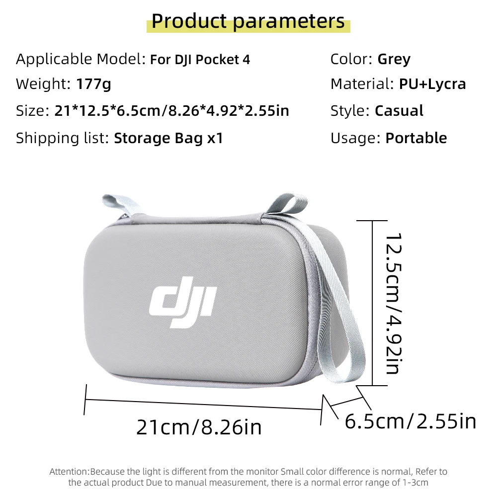 DJI Pocket 4 가방 휴대용 케이스 여행 가방 상자 충격 방지 커버 액세서리