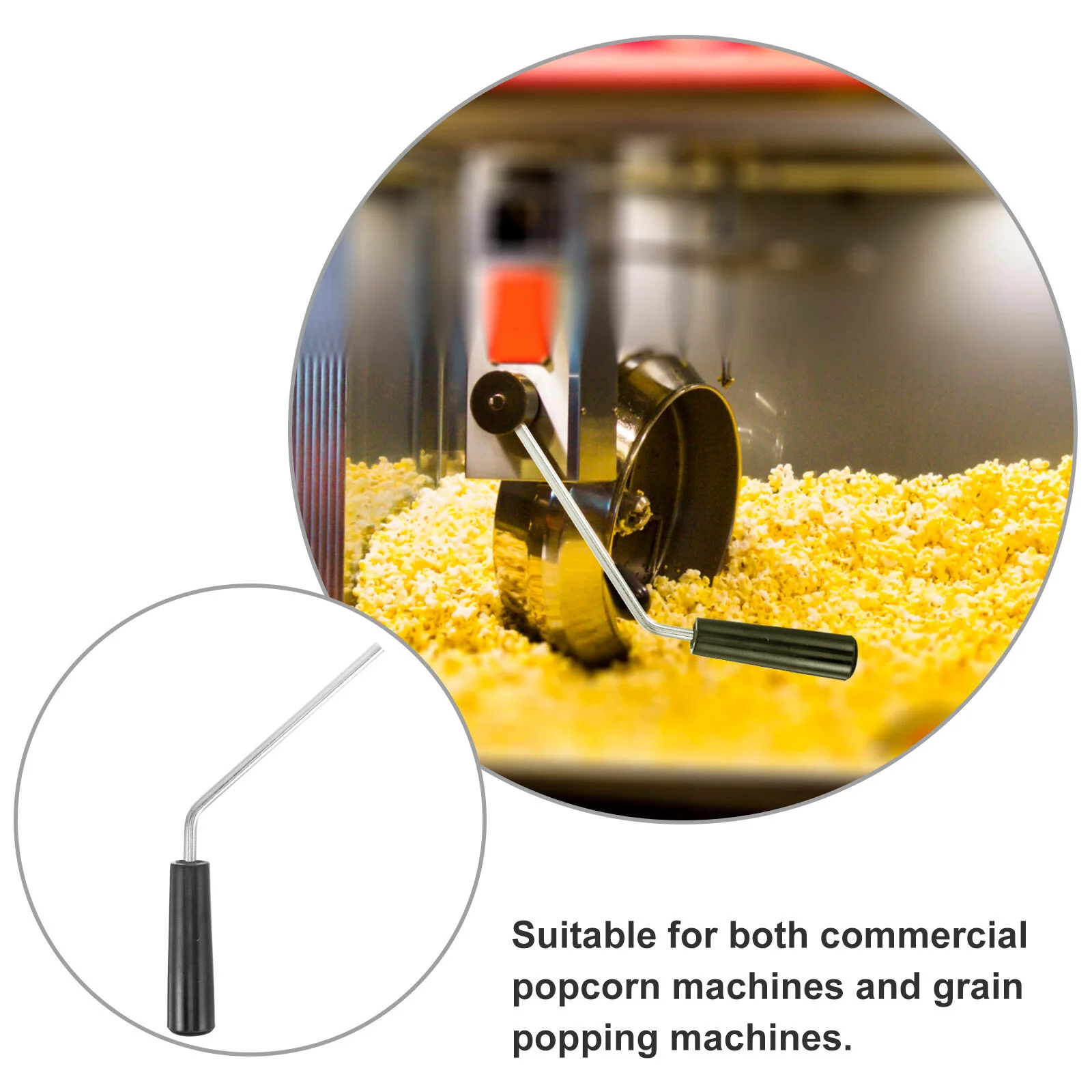 Commercial Popcorn Maker Machine Accessory Maker Handle Plastic Supply Replacement Knob Part