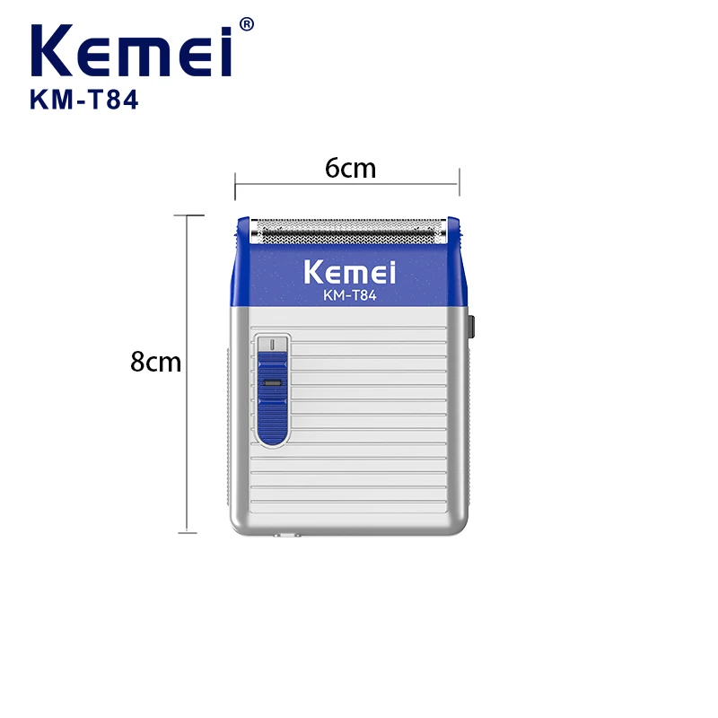 Kemei Mini Pocket Portable Shaving Machine Beard Trimmer USBRechargeable Light Razor Electric Shaver Barber Men for Face KM-T84