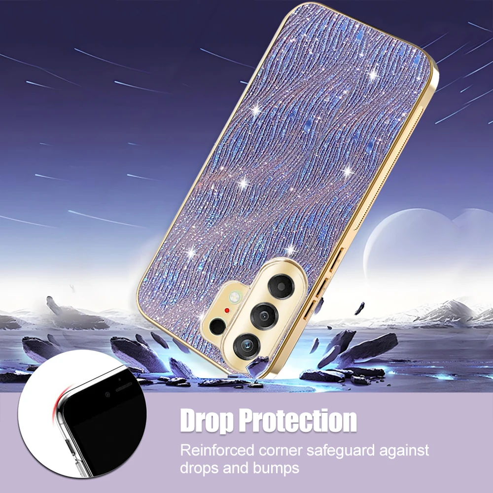 Deluxe Plated Water Ripple Frosted Gloss Shockproof Bumper Case