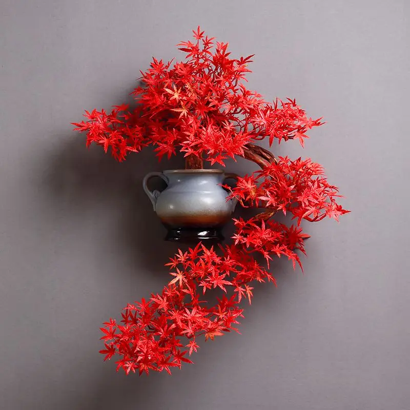 

Simulation tree decoration pendant living room porch wall vase hanging decoration wall decoration background wall hanging