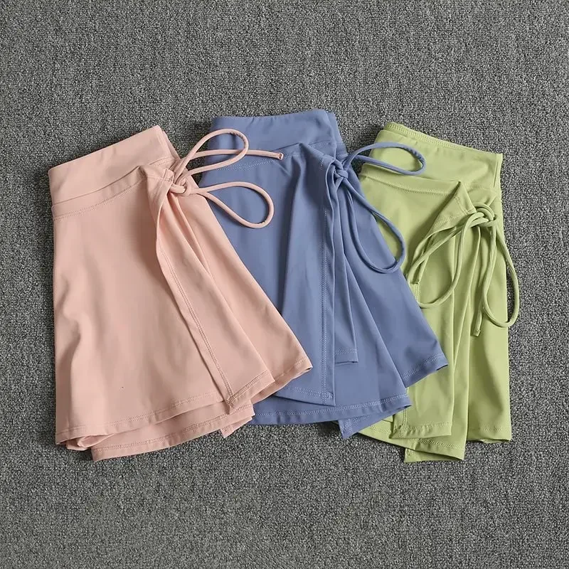 Tennis skirt sports skirt women's summer hip-covering anti-glare mask running training quick-drying leisure fitness short female mini skirts running skirts sports skirts