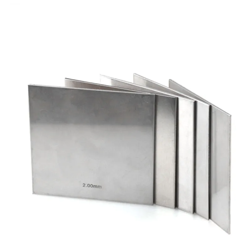 1Pc 304 Stainless Steel Square Plate Polished Plate Sheet Thick Thin Thickness 0.8/1/1.5/2/3mm