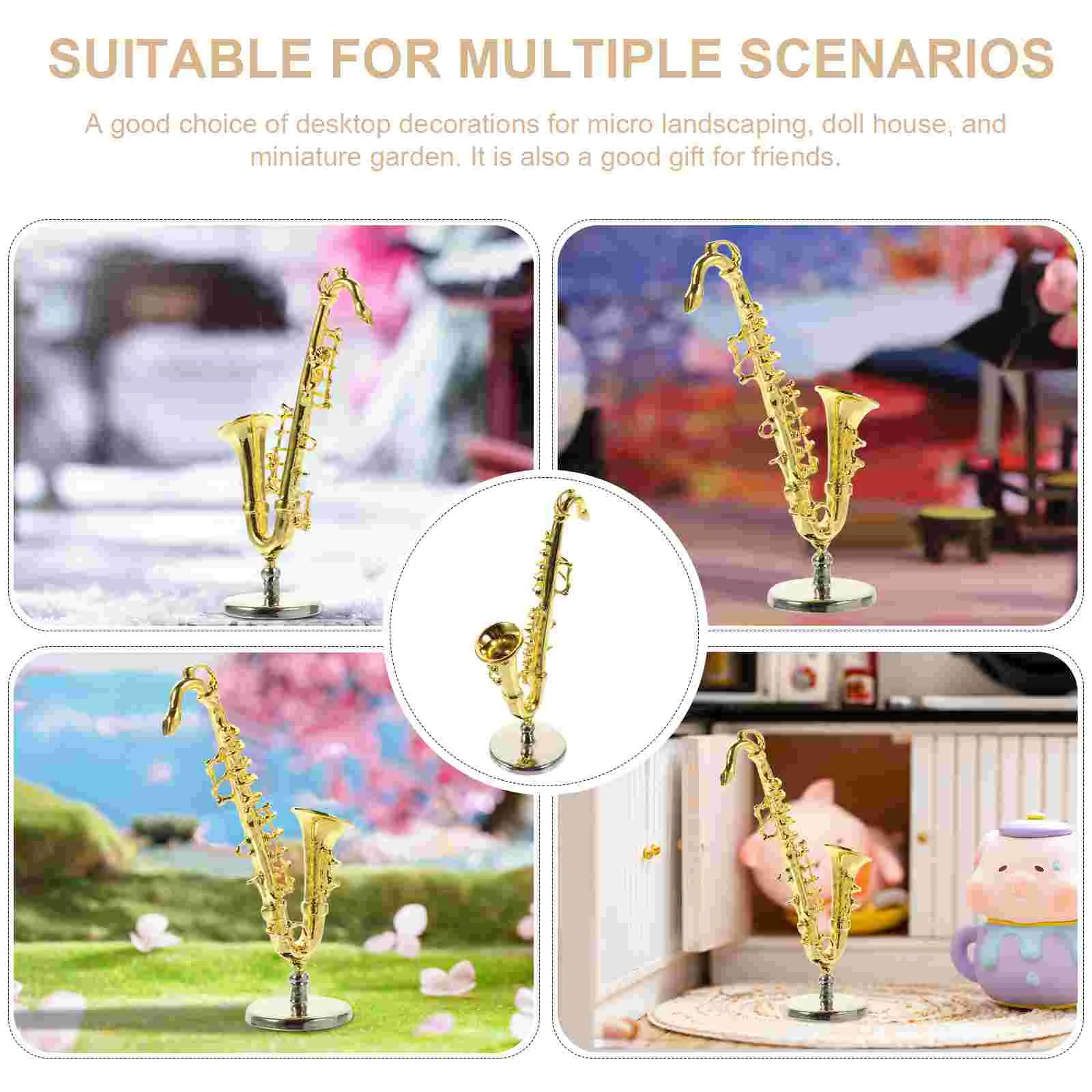 Practical Miniature Saxophone Adornment Exquisite Simulation Saxophone Model