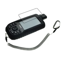 Premium Retractable Lanyard, Screen Protector, and Silicone Case Set - GPSMAP 66 67 (Black)