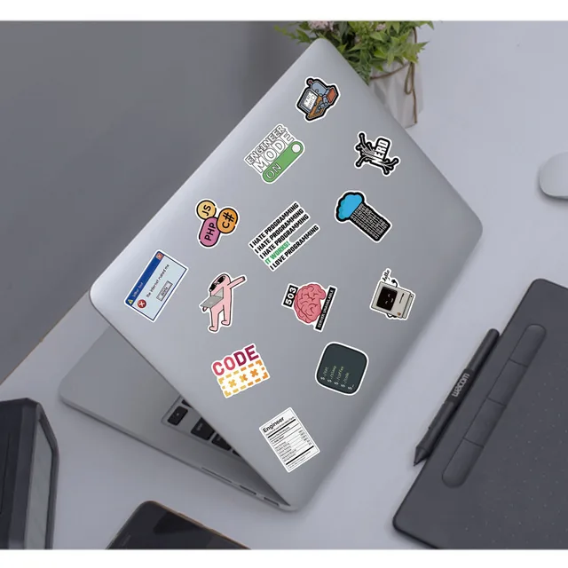 50PCS Cool Engineer Programming Network Coding Hacker MEME Stickers Vinyl DIY Computer Laptop Motorcycle Helmet Car Sticker 6