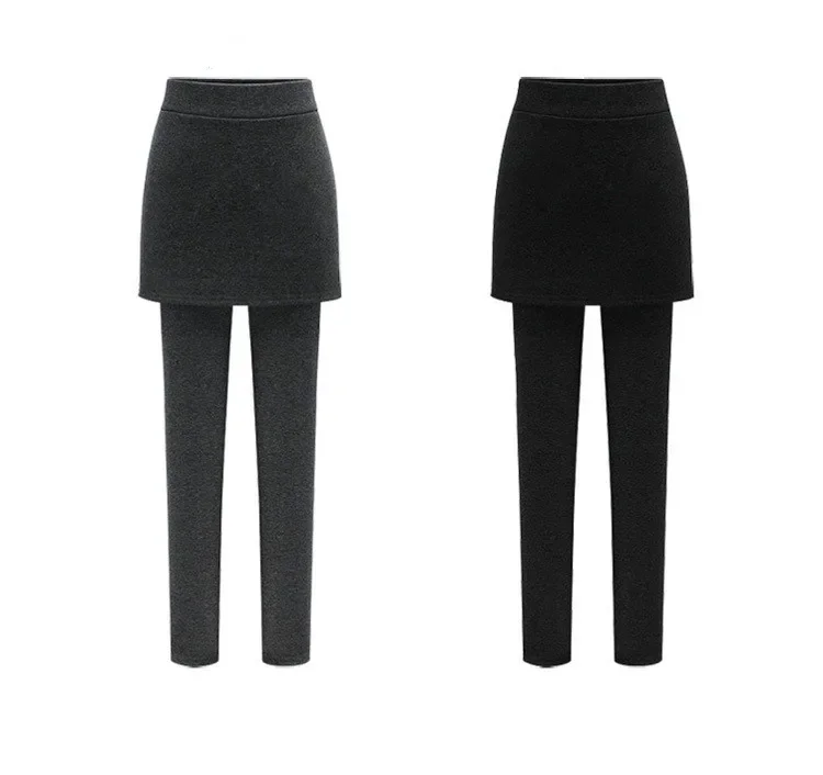New Winter Women's Trousers Plus Velvet Skirt Pants Warmth and Thin Leggings Plus Size Thickened Package Hip Women's Clothing