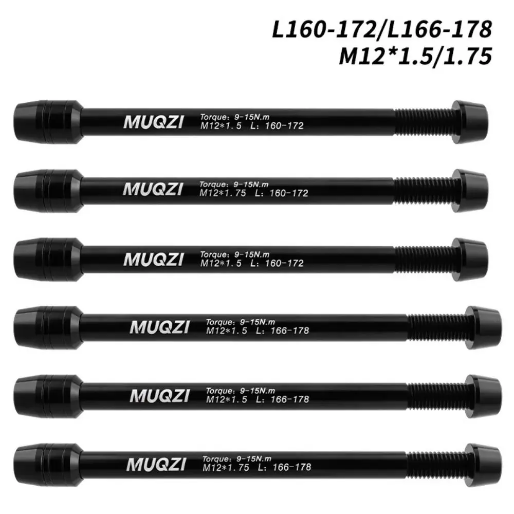 Thru Axle Road Bike 12mm Hub Thru Axle Hub Skewers M12*1.5/1.75 160 166 172 178mm bike thru axles adapter